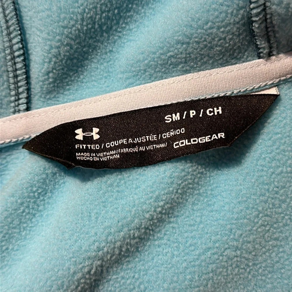 women's blue Under Armour cold gear hooded jacket size small fitted - Picture 4 of 4